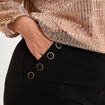 Pantalon large &agrave; pont noir femme grande taille