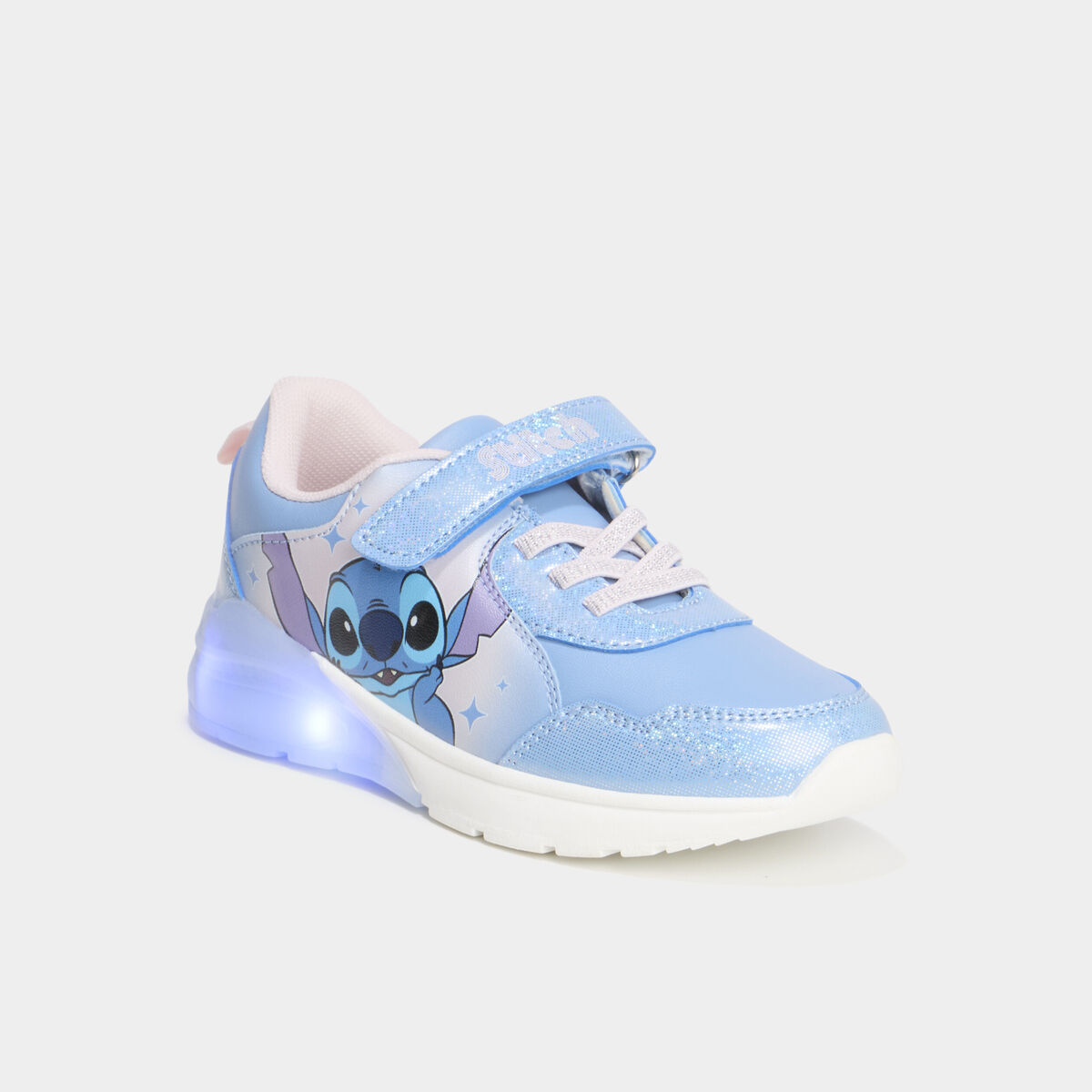 Baskets running lumineuses Stitch bleu fille