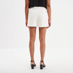 Short en jean poches à pont ivoire femme