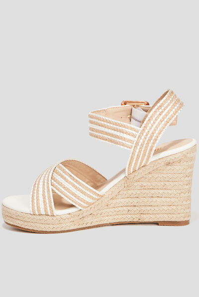 Sandales compensées Liberto blanc femme