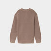 Pull col rond manches longues coton taupe gar&ccedil;on