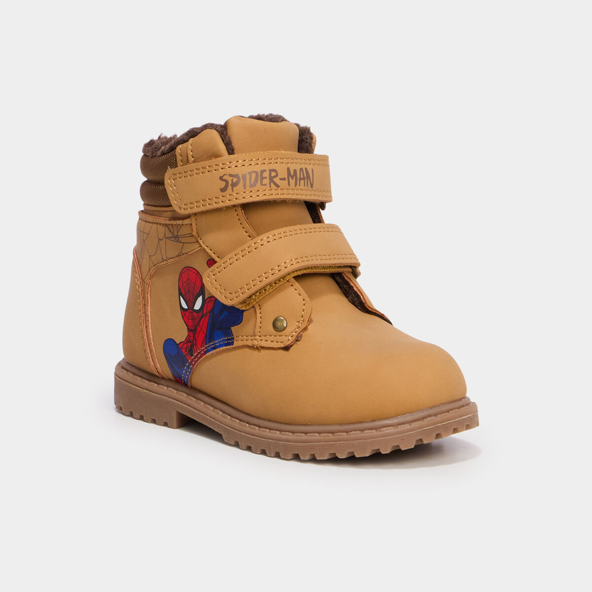 Boots fourr&eacute;es Spider-Man sable gar&ccedil;on