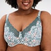 Soutien-gorge corbeille microfibre vert turquoise femme grande taille