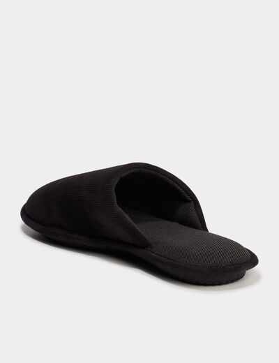 Chaussons mules noir homme