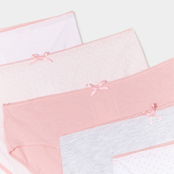 Lot 5 culottes coton rose fille