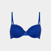 Soutien-gorge corbeille paddé dentelle bleu electrique femme