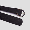 Ceinture boucle large noir femme
