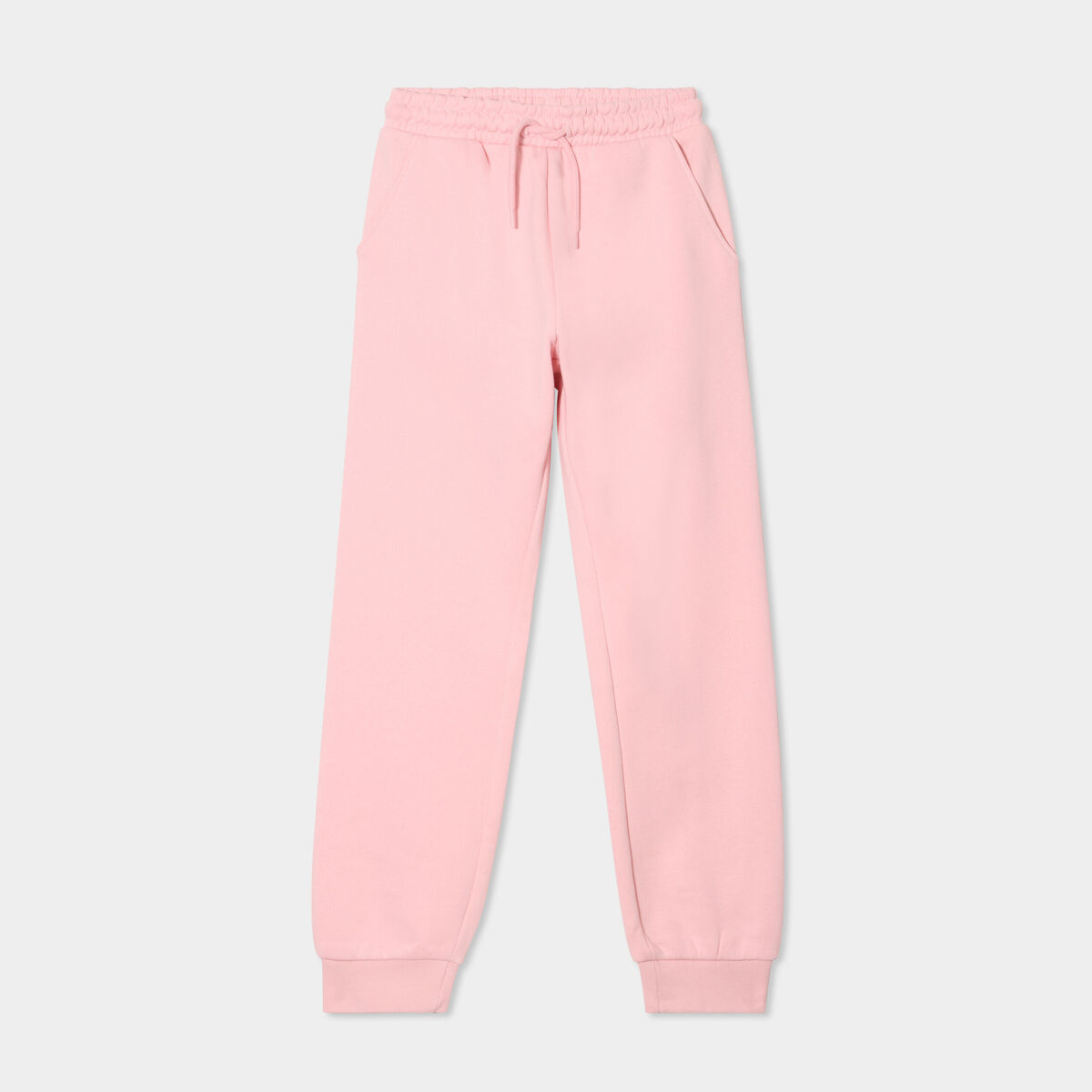 Pantalon de jogging molleton rose clair fille