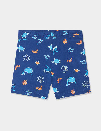 Lot de 2 shorts coton bleu marine bébé garçon
