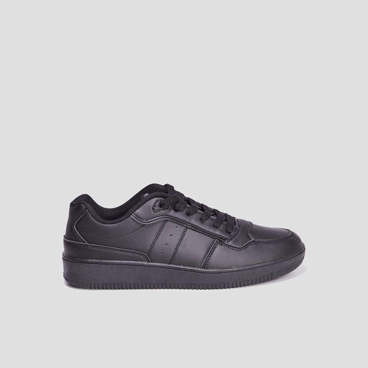 Tennis basses à lacets noir homme