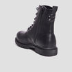 Boots zipp&eacute;es &agrave; lacets noir femme
