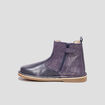 Bottines irisées en cuir Kickers Maelio bleu marine fille