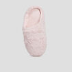 Chaussons mules fausse fourrure rose femme