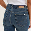 Jeans slim taille haute denim dirty femme