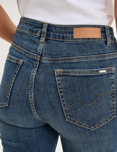 Jeans slim taille haute denim dirty femme