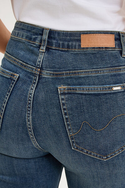 Jeans slim taille haute denim dirty femme