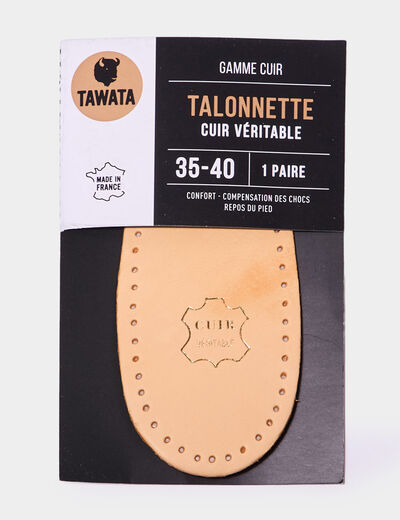 Talonnettes en cuir confort sable mixte