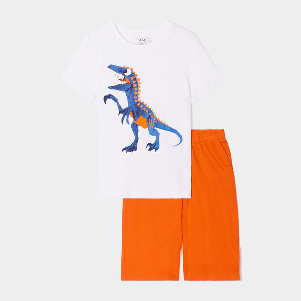 Ensemble pyjama short coton blanc garçon
