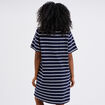 Robe t-shirt manches courtes coton ecru femme