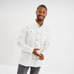 Chemise manches retroussables ivoire homme