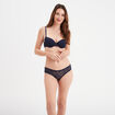 Shorty en dentelle bleu marine femme