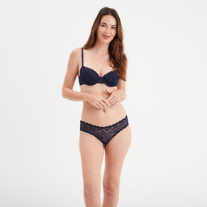 shorty en dentelle bleu marine femme Shorty en dentelle bleu marine femme