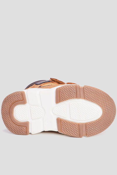 Baskets montantes fourrées Trappeur marron bébé garçon