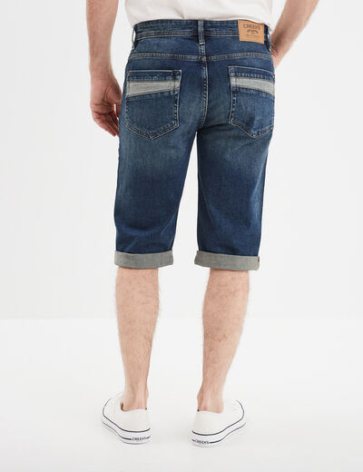 Bermuda regular en jean denim dirty homme