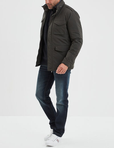 Pull camionneur zippé droit Creeks bleu foncé homme