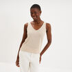 D&eacute;bardeur d&eacute;tails ajour&eacute;s beige femme