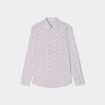 Chemise ajust&eacute;e manches longues ecru homme