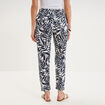 Pantalon cigarette fluide &agrave; ceinture ecru femme