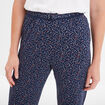 Pantalon de pyjama droit fluide bleu marine femme