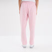 Pantalon cigarette coton élastiqué rose clair femme