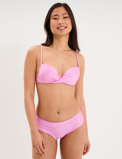 Haut de maillot de bain push up armatur&eacute; rose clair femme