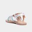 Sandales brides iris&eacute;es en cuir Creeks bleu fille