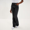 Jean flare taille basse denim noir femme