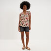 Short mom en jean 5 poches denim noir femme