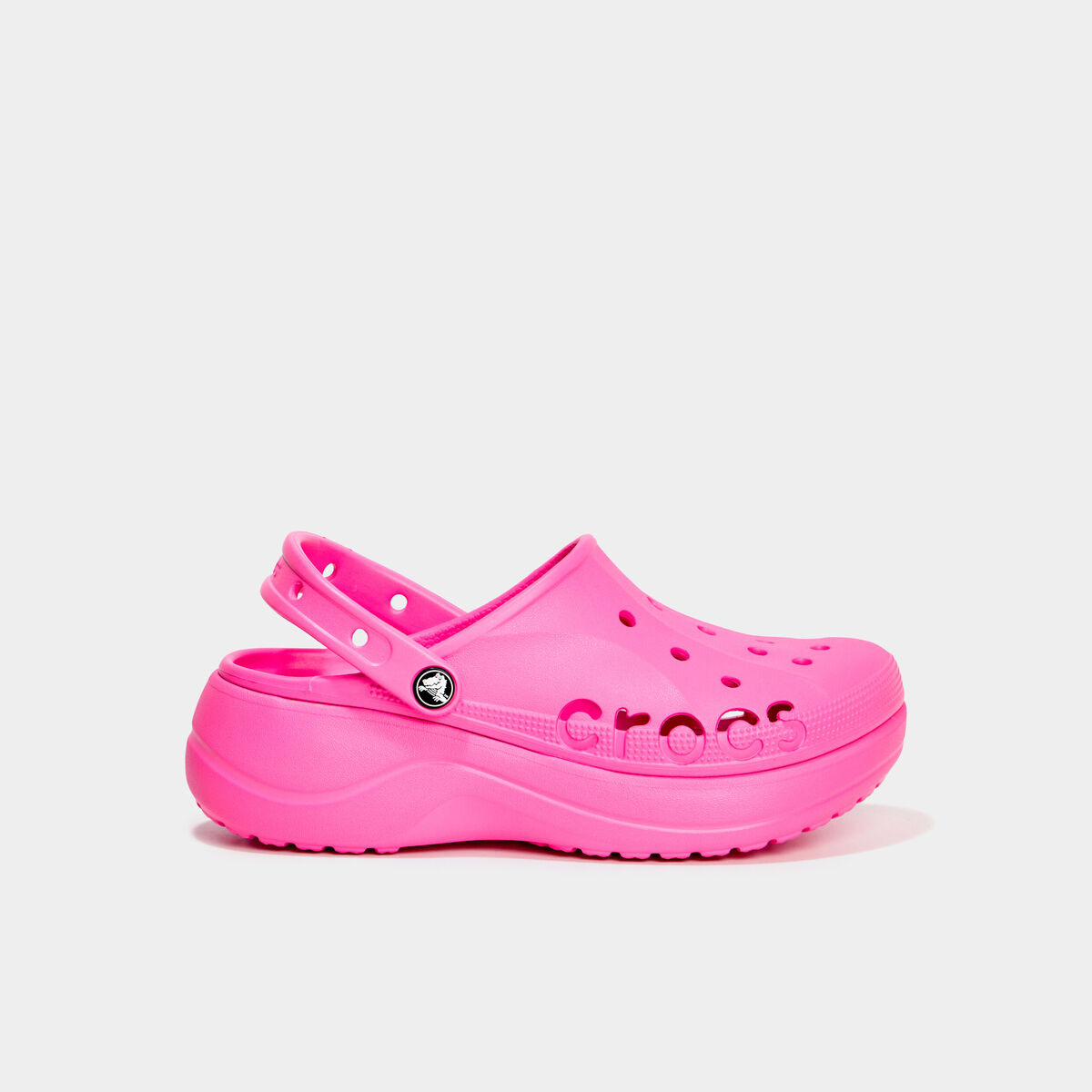 Sabots plateformes Crocs rose femme