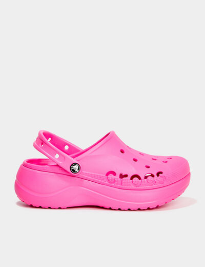 Sabots plateformes Crocs rose femme