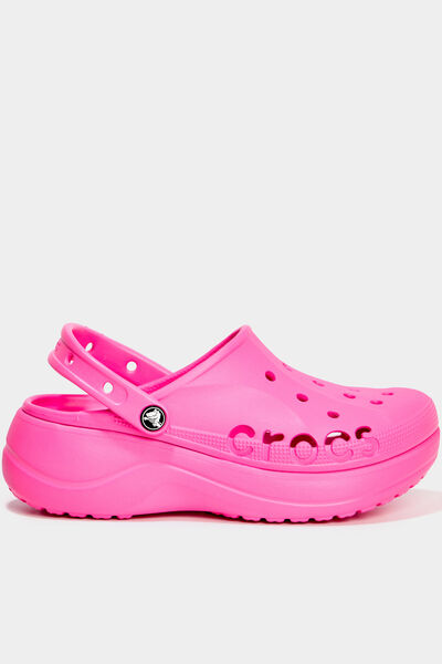 Sabots plateformes Crocs rose femme