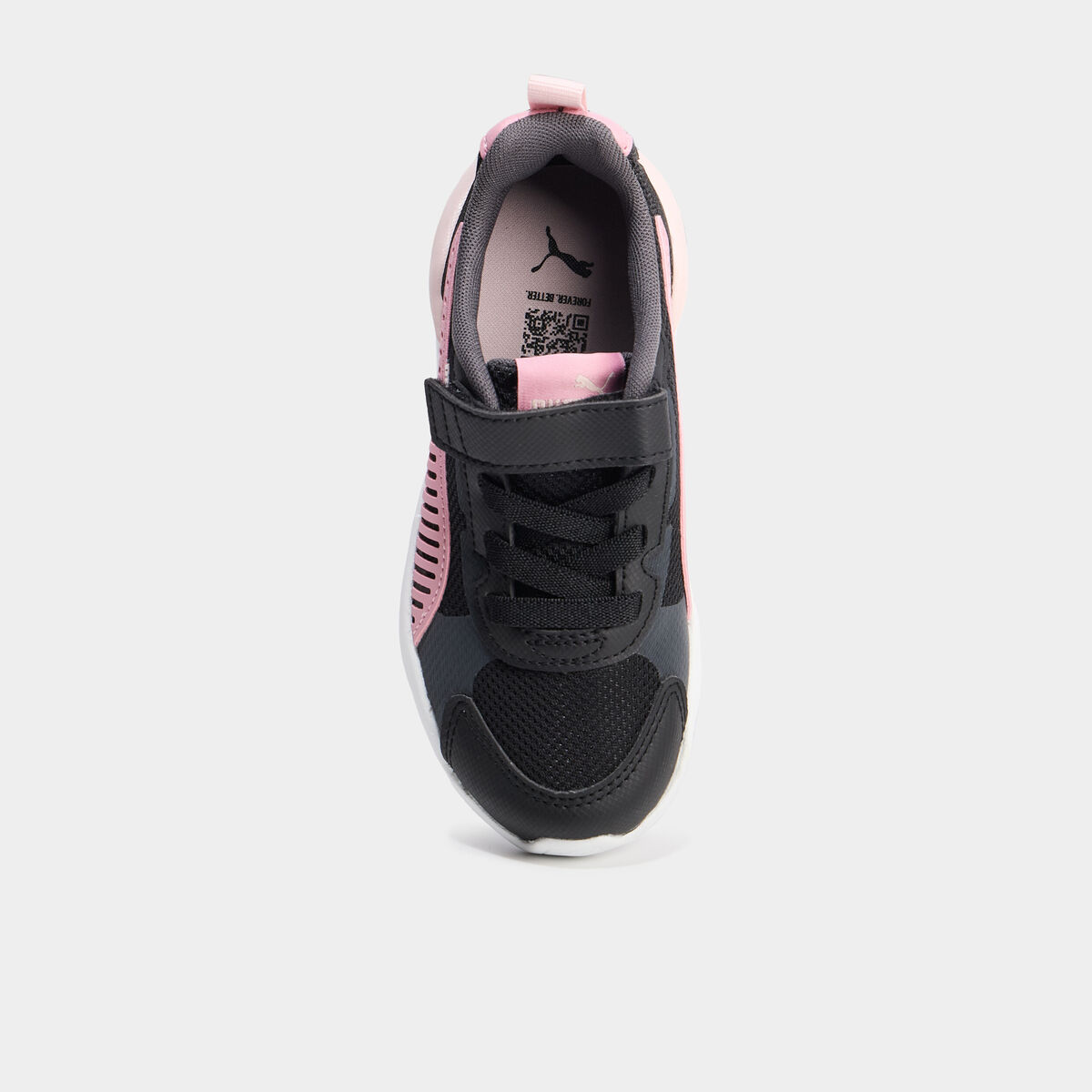 Baskets running à scratchs Puma noir fille
