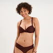 Haut de maillot de bain embo&icirc;tant padd&eacute; marron femme