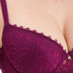 Soutien-gorge corbeille paddé dentelle rouge femme