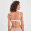 Soutien-gorge foulard dentelle à coques rose poudrée femme