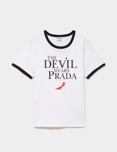 T-shirt coton Le diable en Prada blanc femme