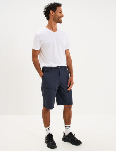 Short de randonn&eacute;e respirant gris fonc&eacute; homme