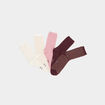 Lot 5 paires chaussettes bordeaux femme