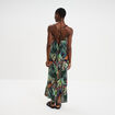 Robe longue bretelles croisées dos noir femme