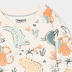 Sweat molleton col rond &eacute;paule boutonn&eacute;e ecru b&eacute;b&eacute; gar&ccedil;on